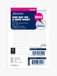 Filofax Pocket One Day on a Page 2024 Personal Organiser Insert, White
