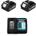 Makita 18V Batteribyte, 60Ah Kapacitet, Kompatibel med BL1860 och BL1850B, 1 B 1C