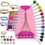 TingingYuli Arts et travaux manuels pour les enfants de 8 à 12 ans, kit de fabrication de bracelets d'amitié pour filles, kit de fabrication de bijoux, cadeaux de Noël pour enfants de 6-12 ans (Rose)