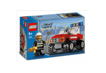 LEGO CITY Fire Car Chief Firefighter Truck Minifigures Sealed Rare Retired 7241