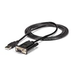 StarTech.com Câble Adaptateur USB vers RS232 Série - Câble DB9 Série DCE avec FTDI - Null Modem - USB 1.1 / 2.0 - Alimenté par Bus (ICUSB232FTN)