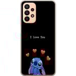 Samsung Galaxy A23 5G Genomskinligt Skal Stitch Kärlek