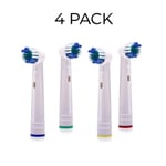 4 Electric Toothbrush Heads Compatible With Oral B Braun Replacement brush Head