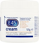 E45 Dermatological Moisturising Cream Tub, 125 G