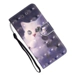 Flip Case for Huawei Y5 2019/honor 8S, Wallet Case with Card Slots, Business Cover with Magnetic Seal, Book Style Phone Case, Shockproof Protection Cover for Huawei Y5 2019/honor 8S (Adorable Cat)