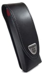 Victorinox Personalised Leather Belt Pouch/Sheath/Case With Hook-and-Loop Fastener Compatible With Swiss Army Pen Knife (5-8 layers) Including Huntsman, Swiss Champ, Hiker, Climber - Black