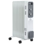 HOMCOM Oil Filled Radiator Portable Space Heater W/ 9 Fin, 3 Heat Settings