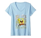 Womens SpongeBob SquarePants Bikini Bottom Running Shot V-Neck T-Shirt