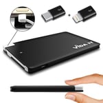 Slim Power Bank External Battery Phone Charger with Type C / iPhone Adapters USB