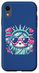 Coque pour iPhone XR Statue of Liberty Cute NYC New York City Manhattan 4th July