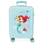 Disney Princesses Cabin Suitcase Blue 38x55x20cm Rigid ABS Side Combination Closure 34L 2kg 4 Double Wheels
