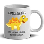 Grandadsaurus Mug Funny Dinosaur Father's Day Present Tea Coffee Mug Cup Coffee Cups Ideal Presents for Grandad Father Uncle Dad Brother Teacher White Ceramic 11oz