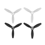 CandyTT 4pcs Black/White Plastic CW/CCW RC Drone Parts Flying Blades Propellers for Parrot Bebop 2 Drone Aircraft Accessories (Black-white)