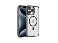 Cool Iphone 16 Pro Max Mag Case Transparent Black/Black Edge/Magnetic Compat 8434847075549
