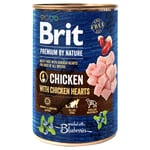 Brit Premium by Nature 6 x 400 g - Kylling med kyllinghjerter