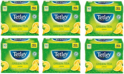 Tetley Green Tea Bags, Lemon, 50 CountPack of 6, 300 count