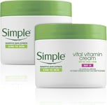Simple Kind to Skin Vital Vitamin Day Cream 50ml Pack of 2 NEW FAST UK POSTAGE!