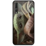 Huawei P20 Pro Svart Mobilskal Med Glas Baby Yoda