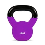 Kettlebell de 8 kg en fonte, poids pour entraînement de tout le corps, avec poignée antidérapante