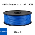 HIPS 1.75 Blue Nipseyteko filament pour impression 3D, consommable d'imprimante en plastique, couleur unie, haute qualité, 1.75mm diamètre, poids bobine 1kg