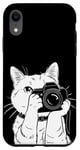 iPhone XR Cat With Camera Photographer Funny Cute Kawaii Photography Case