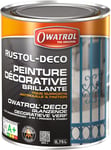 Owatrol Peinture Rustol Déco - Noir 750 ml