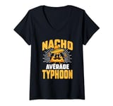 Womens Funny Taco Personalized Name Nacho Average Typhoon V-Neck T-Shirt