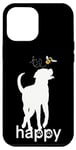 Coque pour iPhone 12 Pro Max Be Happy Inspirational Labrador retriever Doré/noir/marron