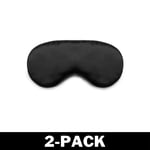 Lyxig och Bekväm Sovmask i Silke - Svart 2-Pack