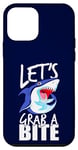 Coque pour iPhone 12 mini Let's Grab A Bite Shark Graphique Humour Citation Sarcastique