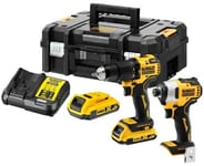 Dewalt Rinkinys Combo 18V Dck2060l2t (Dcd778+Dcf787) 2X3,0Ah Tstak Ii