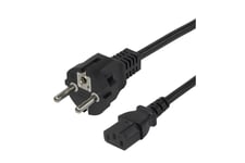 DELTACO - strömkabel - power CEE 7/7 till power IEC 60320 C13 - 1.5 m