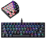 MOTOSPEED CK61 61 Keys  Wired Mechanical Keyboard RGB Backlight with 14 Lighting Effects, Cable Length: 1.5m, Colour: Red Shaft