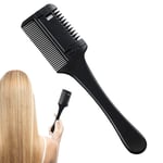 Black Razor Comb, Hair Cutter Comb Hairdressing Hair thinner Comb Professional Hair Cutting Comb Double Side Hair Razor Comb by Finelines, Haircut Cutting Tool for Home and Salon