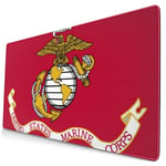 DSVEWQ Us Marine Corp Flag Extended Gaming Mouse Keyboard Pad with Stitched Edges 15.8 X 29.5 Inch Non-Slip Rubber Base Office & Home Large Mousepad Desk Mat Mouse Pad