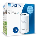 BRITA Pack de 1x Filtre à Eau on Tap V (= 4 Mois de Filtration) - pour Une Eau filtrée au goût agréable instantanément, Directement Depuis Votre Robinet de Cuisine, nc