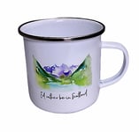 "I'd Rather Be In Scotland" Hills Enamel 12oz Coffe Cup Mug