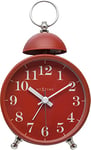 NeXtime Réveil Single Bell, très Silencieux, métal, Rouge, 16 x 9,2 cm