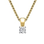 18ct Yellow Gold 0.28ct Diamond Brilliant Cut Solitaire Necklace