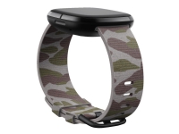 Fitbit Woven Band - KlocKräm för smart klocka - Stor storlek - kamouflagefärgad - för Fitbit Sense, Versa 3