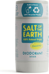 Salt Of the Earth Natural Deodorant Stick by Unscented - Aluminium Free, Vegan,