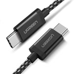 UGREEN USB C to USB C Cable 60W PD Fast Charger Type C Data Lead Braided Compatible with MacBook Pro Air,2020 iPad Pro,Samsung S20 S10 S9 Note10,Huawei P30,Lenovo Yoga,Google Pixel,Asus Chromebook(2M)