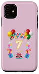 iPhone 11 Seven 7yr 7th Birthday Happy Boys Girls 7 Years Old Party Case