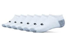 Champion Men's Double Dry 6-Pair Pack Cotton-Rich Low Cut Socks, White, 12-14 UK (Pack of 6)