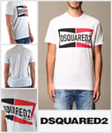 DSquared2 T-Shirt Tee Top Size XL Built Tuff Tee Boxed Logo 100% Cotton - White