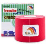 Temtex Tape Classic elastisk tape Til muskler og led farve Red 1 stk.