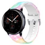 20mm Floral Strap Compatible with Galaxy Watch Active2 /Active 42mm Bands Women Soft Silicone Bracelet Replacement for Samsung Galaxy Watch SM-R500/SM-R810 UK91008 (Size Large,#6)