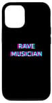 Coque pour iPhone 12/12 Pro Rave Musician Techno EDM Music Maker Festival Composer Raver