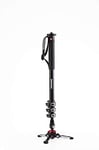 Manfrotto Video Monopod XPRO+, 4-Section Aluminium Camera and Video Support Rod with Fluid Base, Photography Accessories for Content Creation, Video, Vlogging