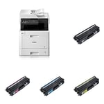 Brother DCP-L8410CDW A4 Colour Laser Wireless Multifunction Printer with Full Set of (High Yield) Toner Cartridges